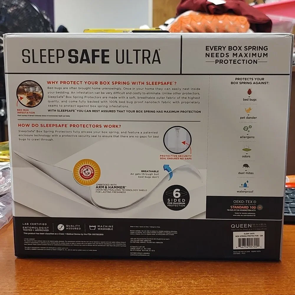Sleep Safe Queen Box Spring Protector New